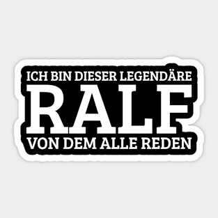 Ralf Funny Saying Birthday First Name Sticker